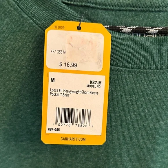 Carhartt Men's Forest Green Short Sleeve Tee - Picture 4 of 5